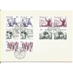 Szwecja 1978, Chrześcijaństwo, religia, muzyka. FDC