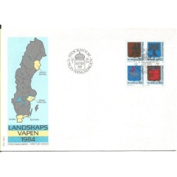 Szwecja 1984, Herby miast. FDC