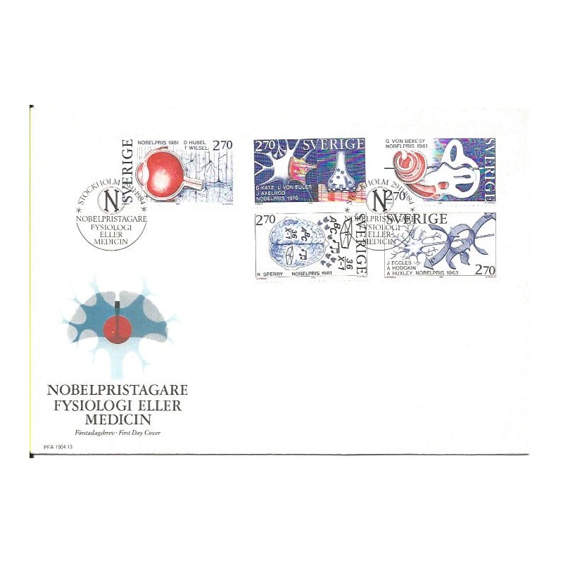 Szwecja 1984, Nobel, medycyna, Nagroda Nobla. FDC