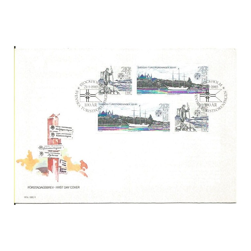 Szwecja 1985, Turystyka, statki. FDC