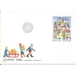 Szwecja 1986, Boże Narodzenie. FDC
