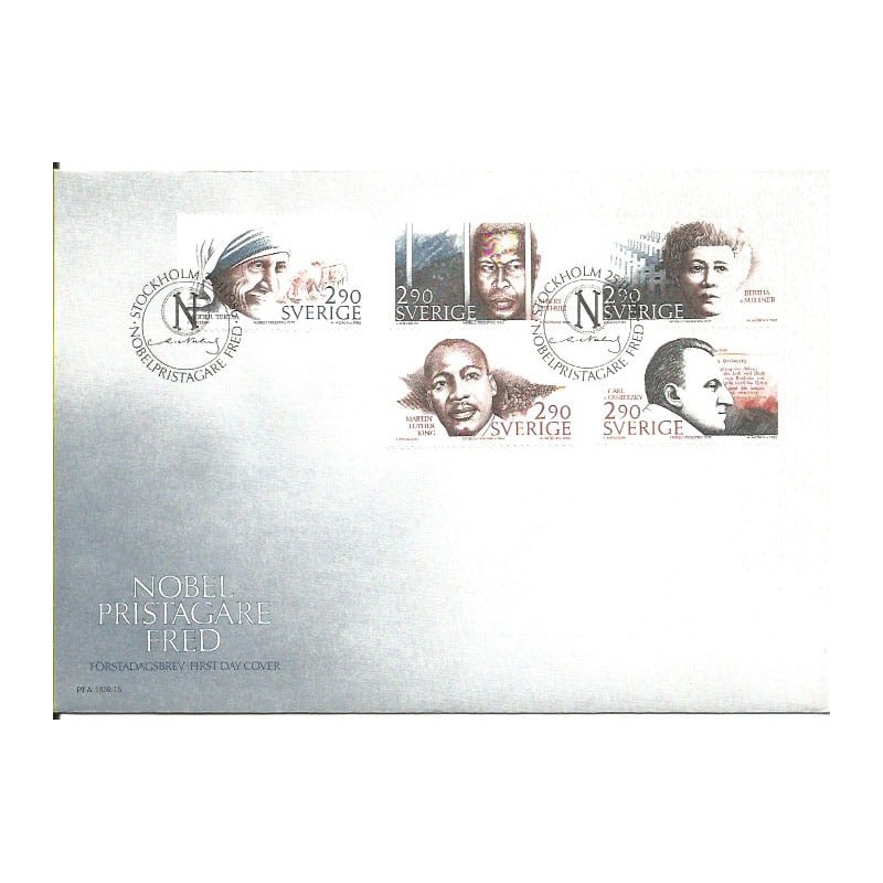 Szwecja 1986, Nobel, pokojowa Nagroda Nobla. FDC
