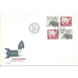 Szwecja 1986, Pokój, bomba, Amnesty. FDC