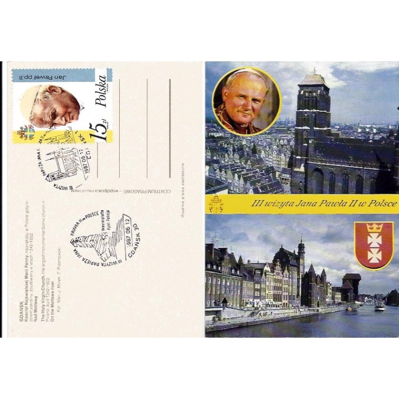 Gdańsk, Papież Jan Paweł II, 1987.