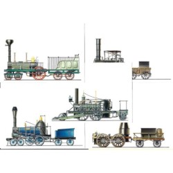 USA 1987, Kolej, lokomotywy. FDC, 5 szt.