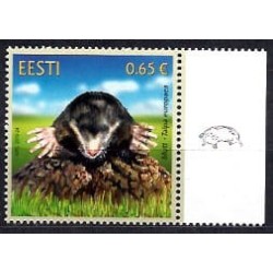 Estonia 2019, Zwierzęta: kret, margines **