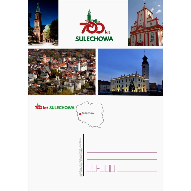 Kartka Szczecin 2019, Sulechów, 700 lat