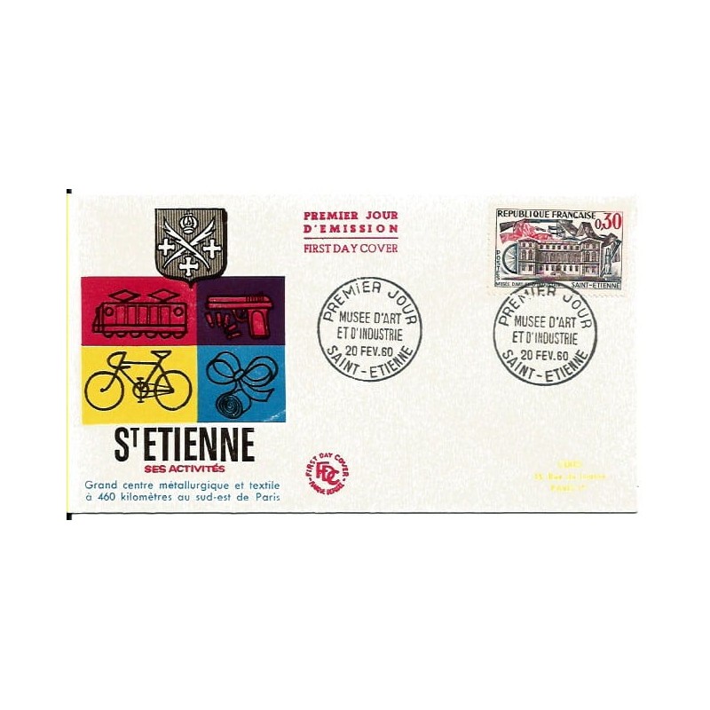 Francja 1960, Rower, broń, St. Etienne. FDC