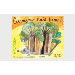 Chorwacja 2018, Ochrona przyrody, las, jeż **