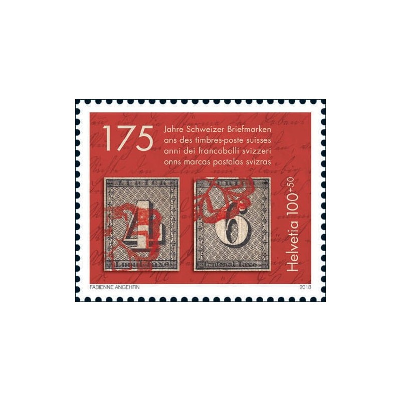 Szwajcaria 2018, 175 lat znaczka pocztowego **