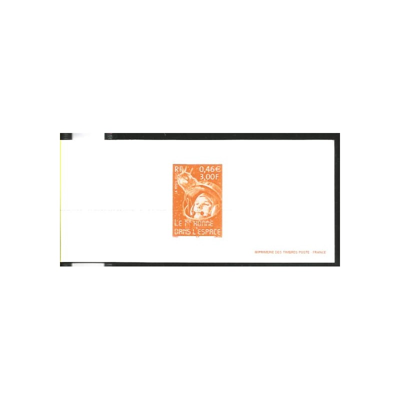 Francja 2001, Kosmos: Gagarin. Odbitka z oryginalnej matrycy