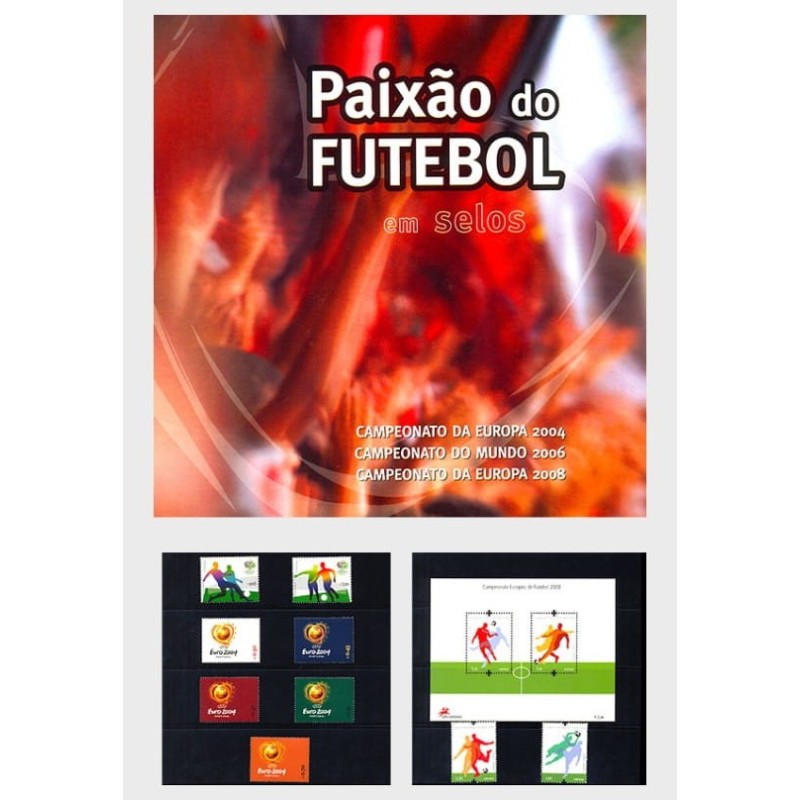Portugalia 2008, Piłka nożna, folder z 3 seriami **