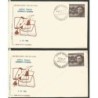 Indie 1968, L. Bezbaruah, pisarz. 2 FDC z różnych miast