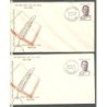 Indie 1968, M. Gorki, pisarz. 2 FDC z różnych miast