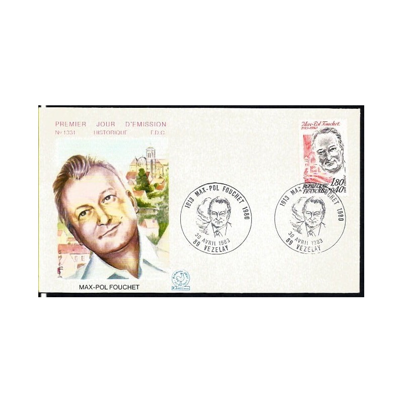 Francja 1983, M.P Fouchet, poezja. FDC