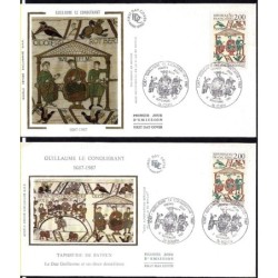 Francja 1987, Król Wilhelm Zdobywca. 2 FDC z różnych miast