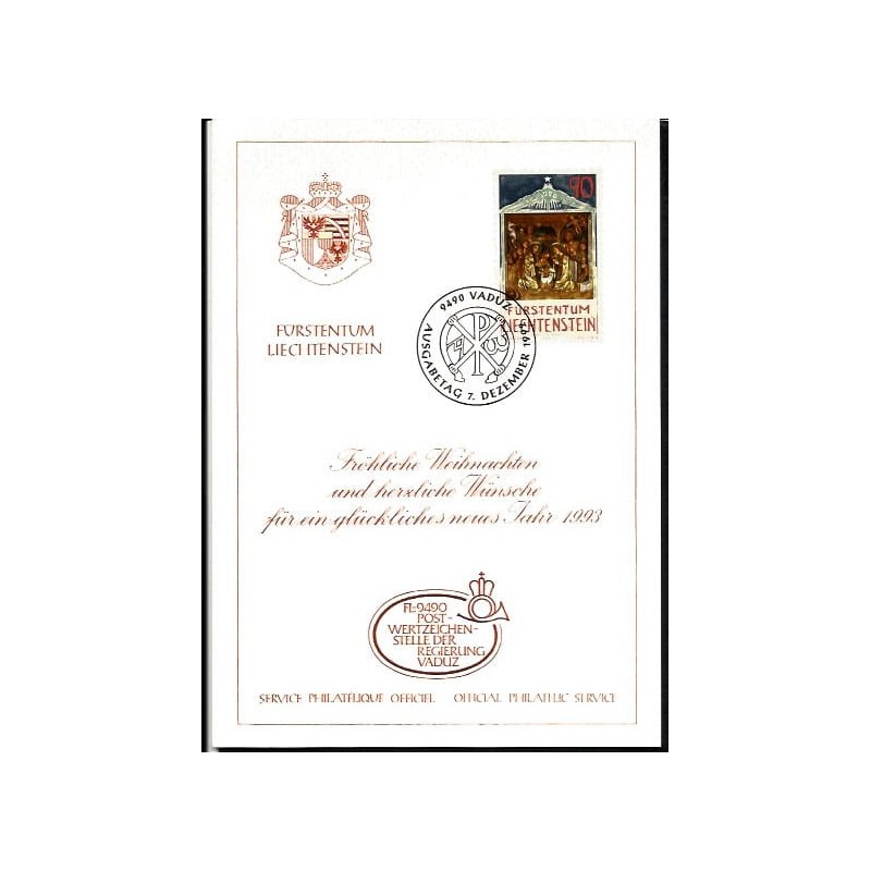 Liechtenstein 1992, Boże Narodzenie. Karnet