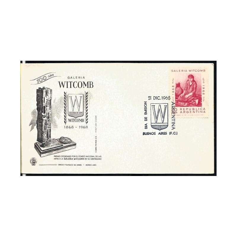 Argentyna 1968, Galeria Witcomb, fotografia. FDC