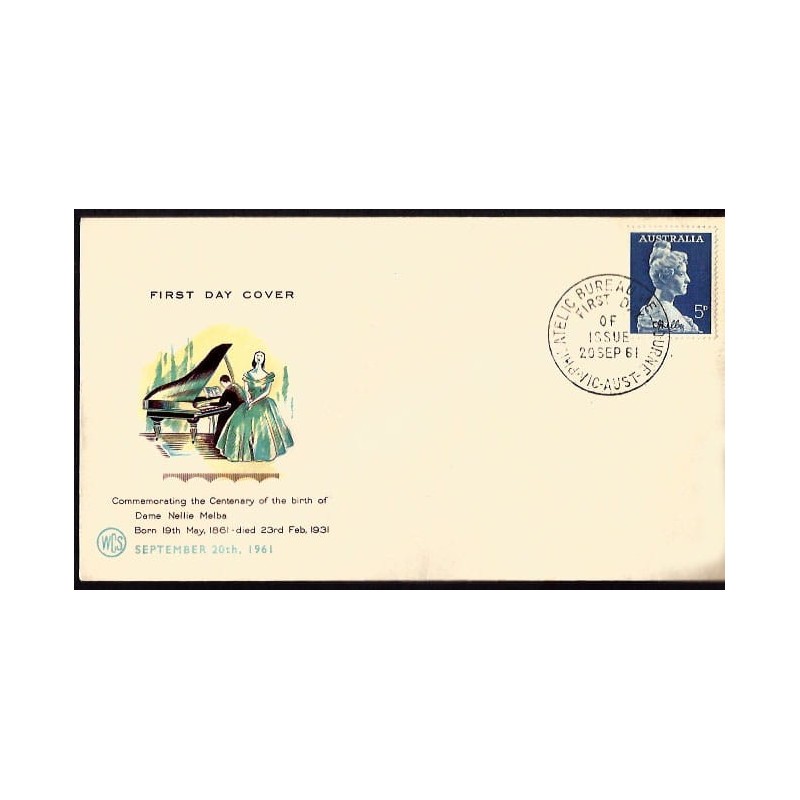 Australia 1961, N. Melba, muzyka. FDC
