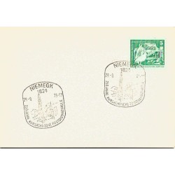 Niemcy NRD 1975, Poczta, słup milowy pocztowy. Niemegk