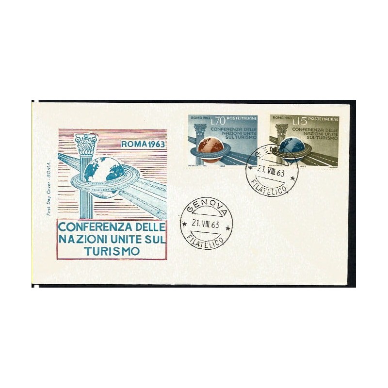 Włochy 1963, Turystyka. FDC