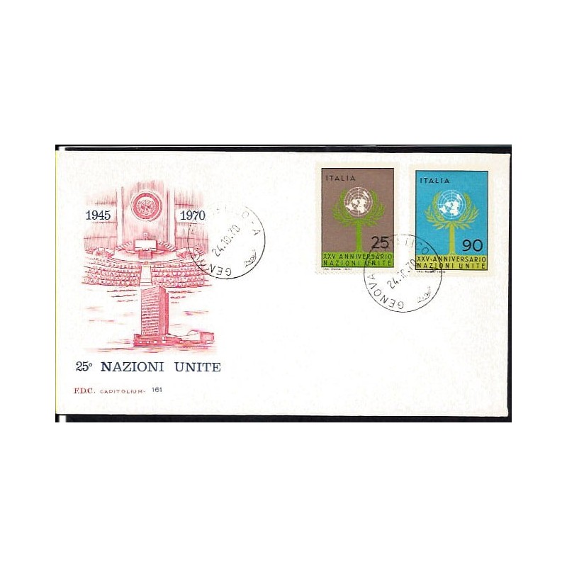 Włochy 1970, ONZ. FDC