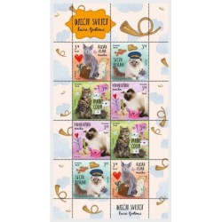 Chorwacja 2018, Koty, poczta. Arkusik **