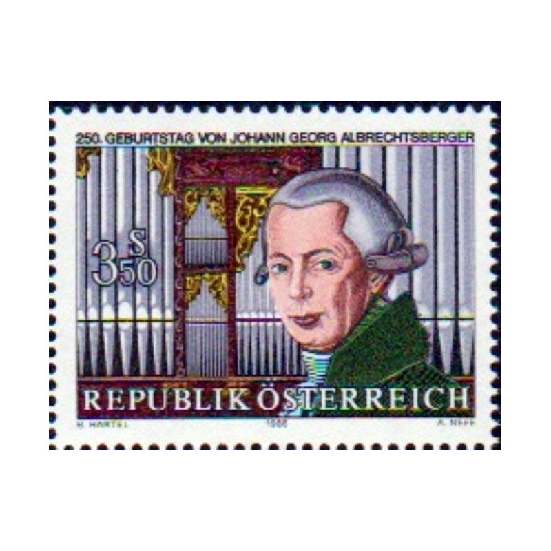 Austria 1986, Muzyka, organy, J. G. Albrechtsberger **