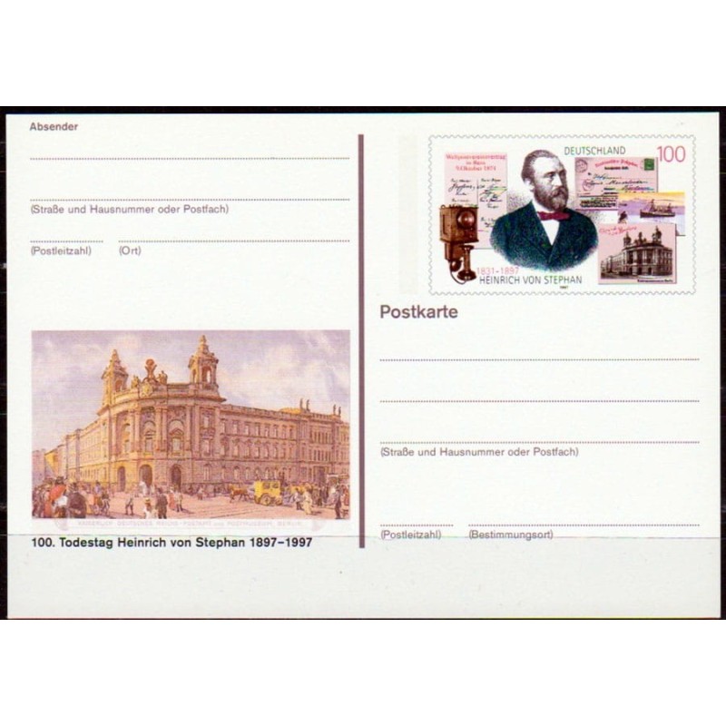 Niemcy 1997, UPU, H. Von Stephan. Cp