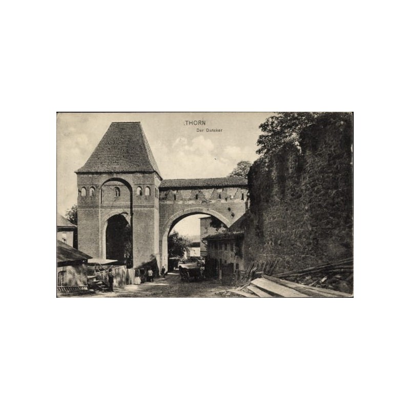 Toruń, wieża, mury. Obieg 1914