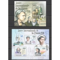 Togo 2011, M. Curie, chemia, Nobel. 2 bloki **