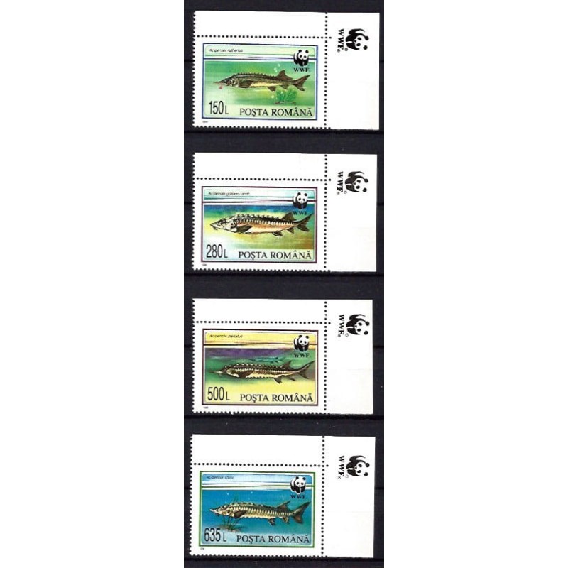 Rumunia 1994, Ryby WWF. Narożniki **