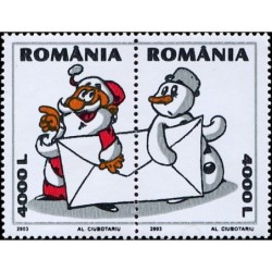 Rumunia 2003, Boże Narodzenie, Św. Mikołaj i bałwan **