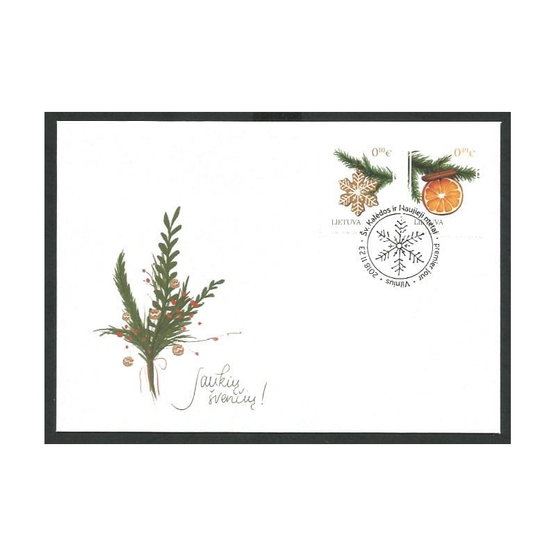Litwa 2018, Boże Narodzenie. FDC