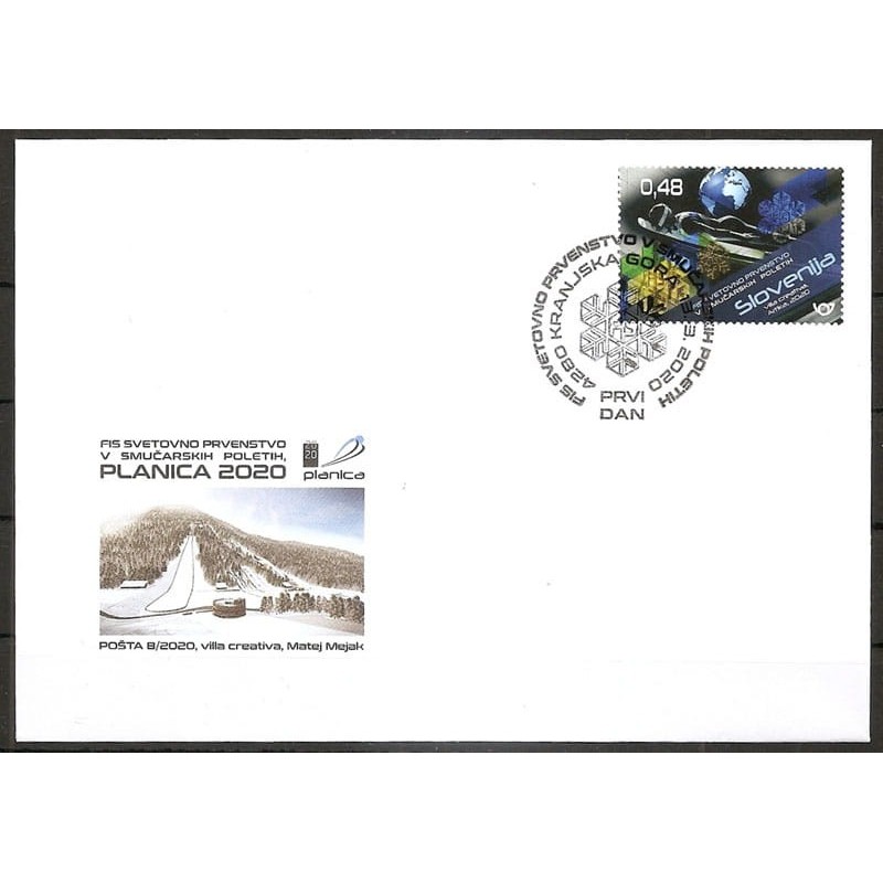 Słowenia 2020, Narciarstwo, skoki narciarskie, Planica MŚ. FDC