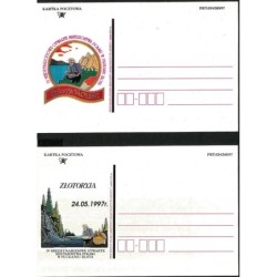 Kartka Legnica 1997, Złoto, płukanie, Złotoryja. 2 kartki