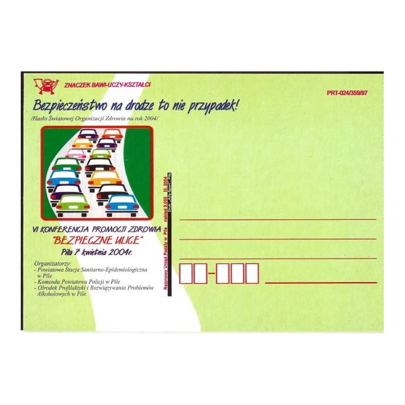 Kartka Piła 2004, Motoryzacja, bezpieczeństwo, policja
