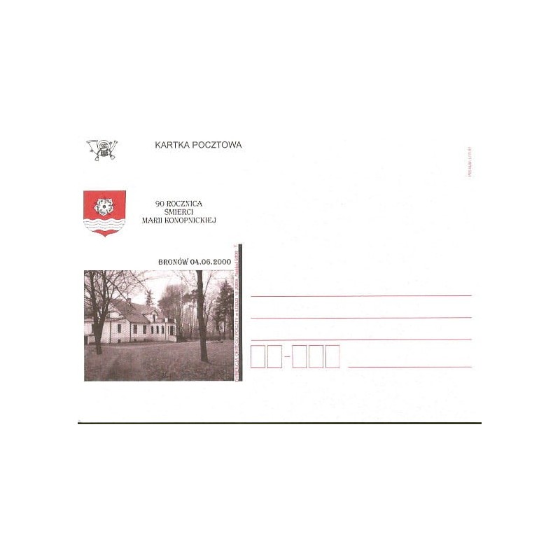 Kartka Łódź 2000, Bronów, M. Konopnicka