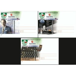 Kartka Lublin 2019, MSPO, kosmos, wojsko, enigma, S. Ulam, atom. 3 kartki