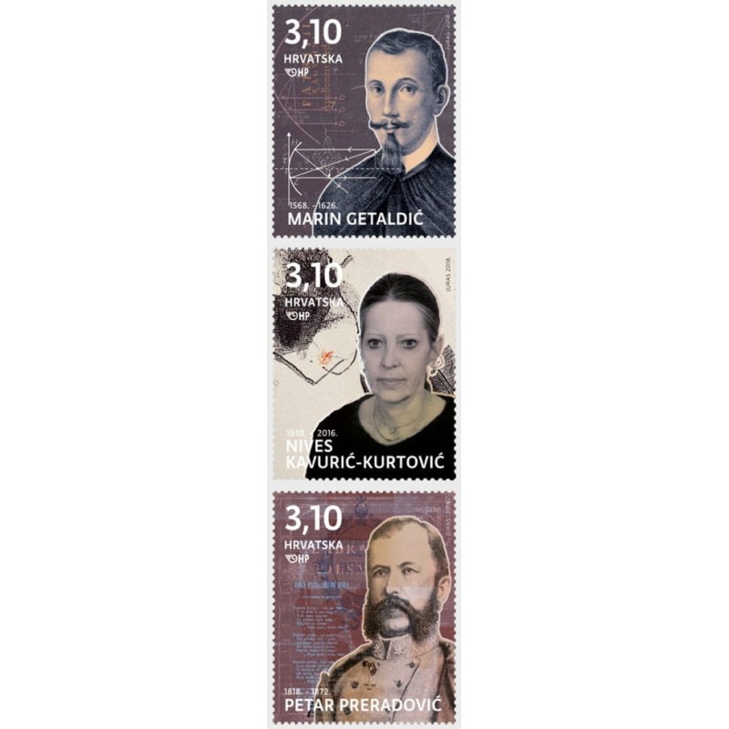Chorwacja 2018, Postaci: matematyka malarstwo literatura **
