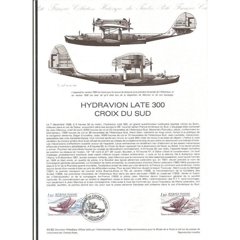 Francja 1982, Samolot, hydroplan. Dokument.