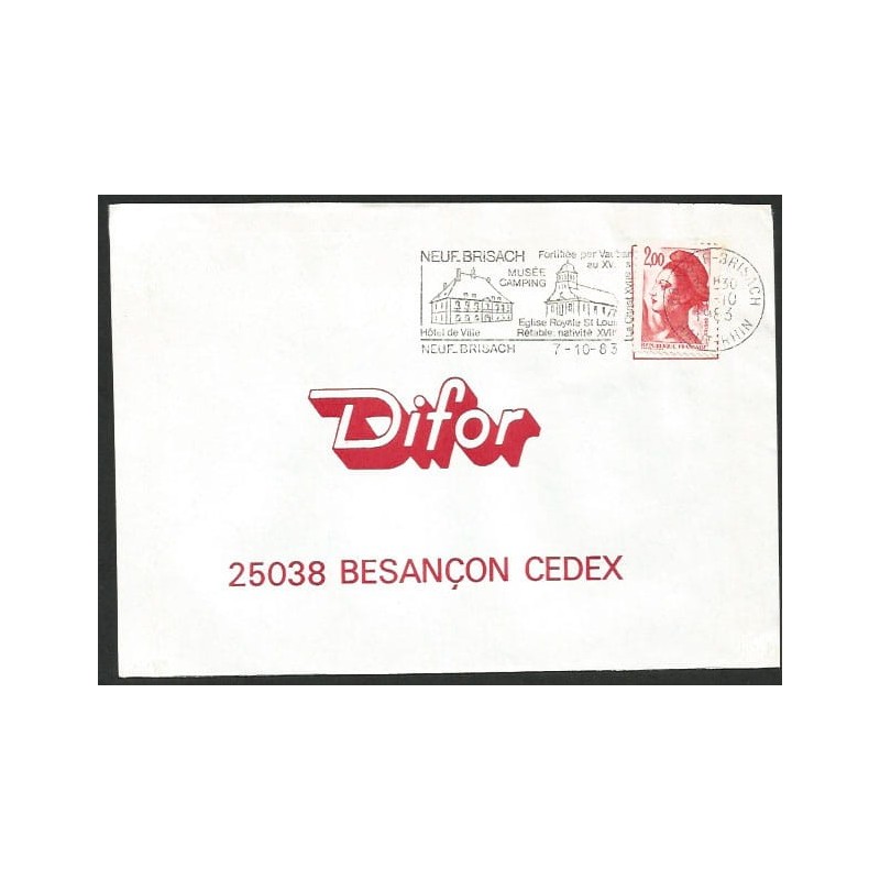 Francja 1983, Kościół, fortyfikacje Vauban. Neuf Brisach