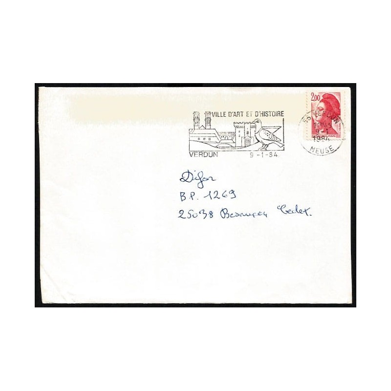 Francja 1984, Zabytki, gołąb. Verdun