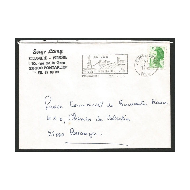 Francja 1985, Kościół, zamek. Pontarlier