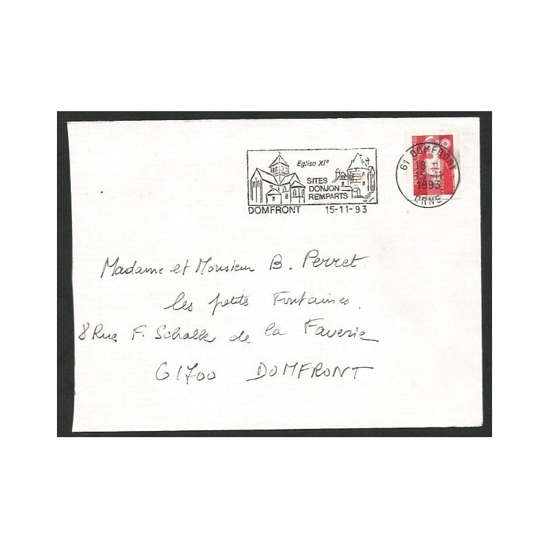 Francja 1993, Kościół, zamek. Domfront