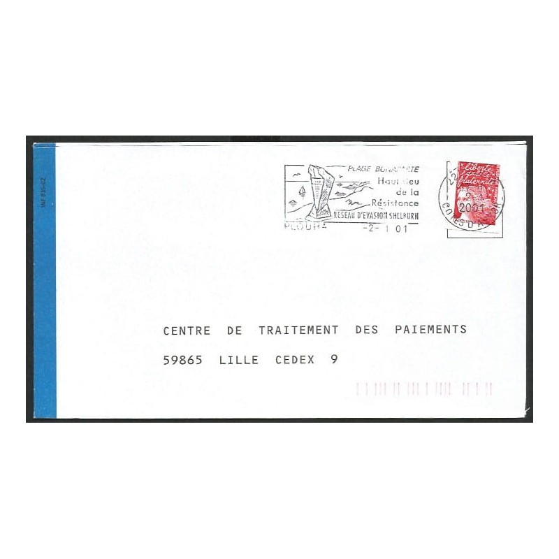 Francja 2001, Plaża Bonaparte, pomnik II wojna. Plouha
