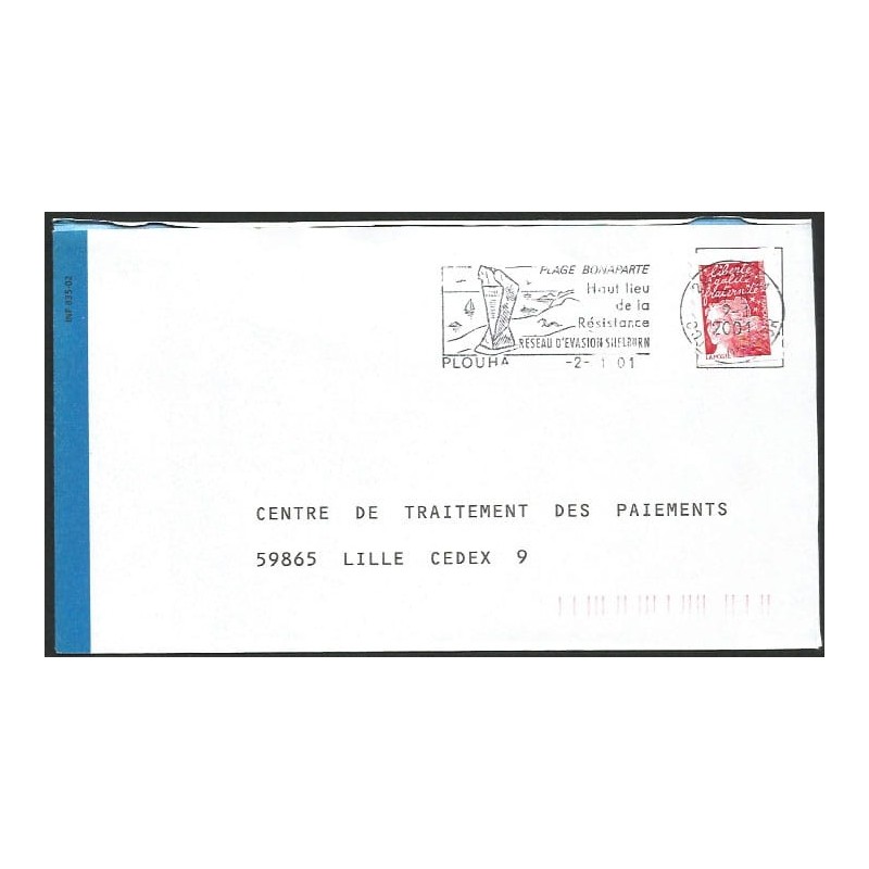 Francja 2001, Plaża Bonaparte, pomnik II wojna. Plouha