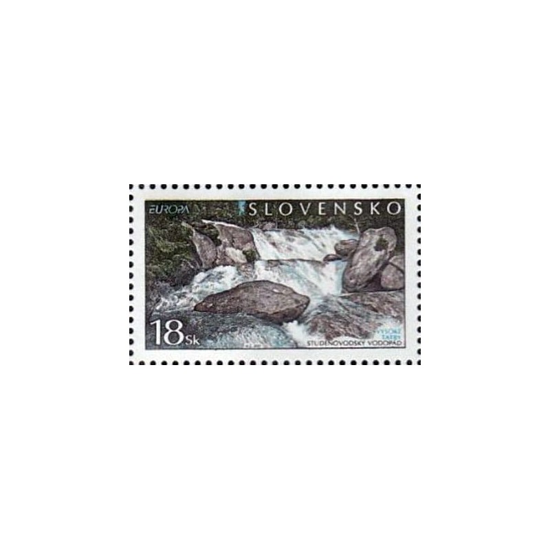 Słowacja 2001, EUROPA CEPT: woda, wodospad **