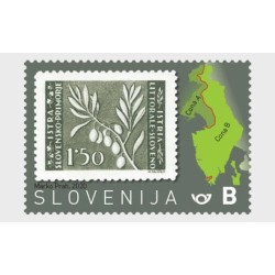 Słowenia 2020, Pierwszy znaczek, Istria, mapa **