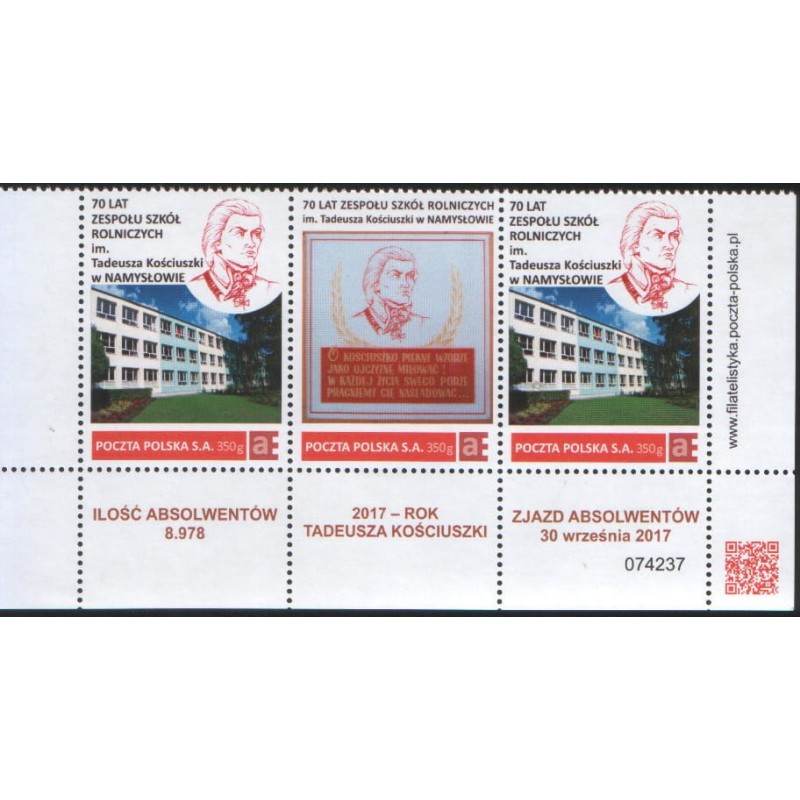 2017 Personalizowany. Namysłów, T. Kościuszko, szkoła, rolnictwo. Margines